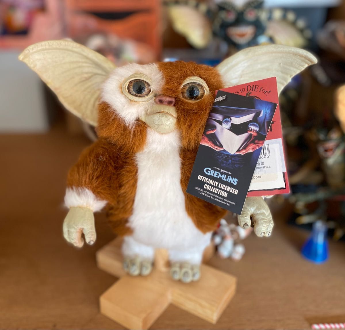 トリックオアトリートスタジオ グレムリン ギズモ&ストライプ　パペット フィギュア加工　木製台座付き　gizmo gremlins