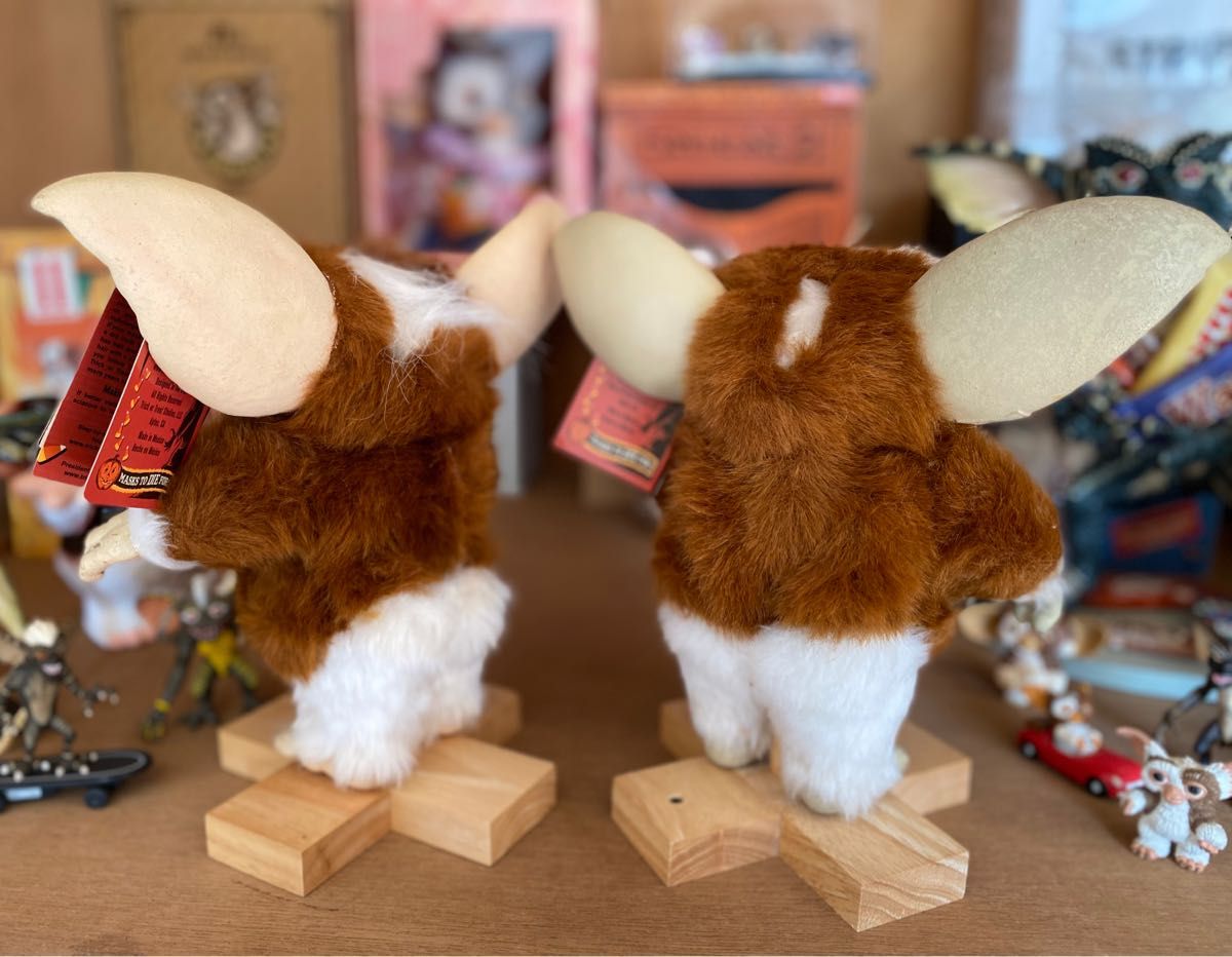 トリックオアトリートスタジオ グレムリン ギズモ&ストライプ　パペット フィギュア加工　木製台座付き　gizmo gremlins