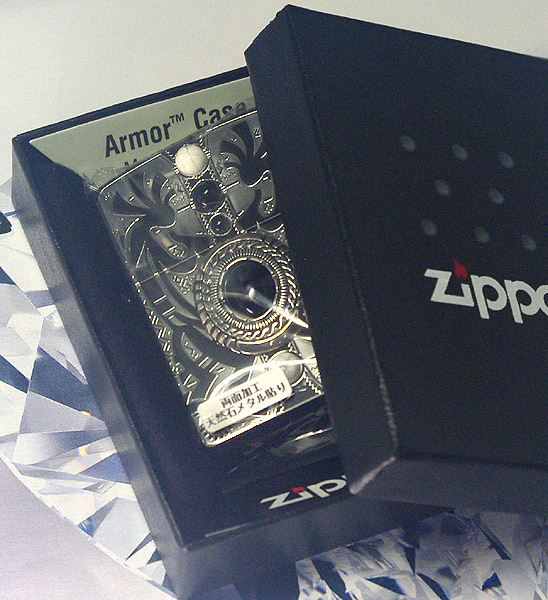 【ZIPPO】アーマー インディアンスピリット ココペリ BK オニキス天然石＆メタル/ネコポス_画像5