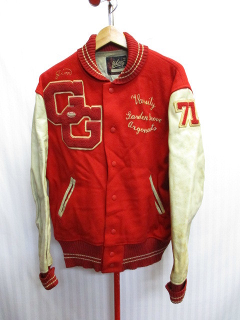 激安ブランド 70sヴィンテージ WHITING 袖革スタジャン メンズ46 XXL 赤 ウール地スタジアムジャンパー アワードジャケット リアルレザー 11291 XLサイズ以上 激安ブランド 70sヴィンテージ WHITING 袖革スタジャン メンズ46 XXL 赤 ウール地スタジアムジャンパー アワードジャケット リアルレザー 11291 XLサイズ以上