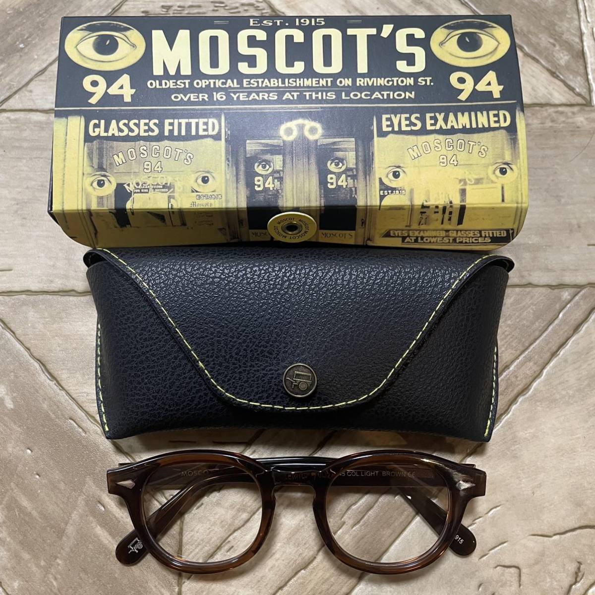 再再販！ MOSCOT LEMTOSH モスコット レムトッシュ 46 M 茶色 ブラウン