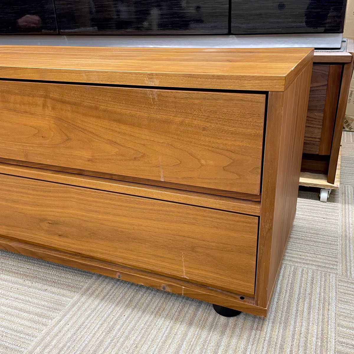 MUJI 無印良品 ウォールナット材 162cm幅ローボード テレビ台 MUJI 無印良品 ウォールナット材 162cm幅ローボード テレビ台