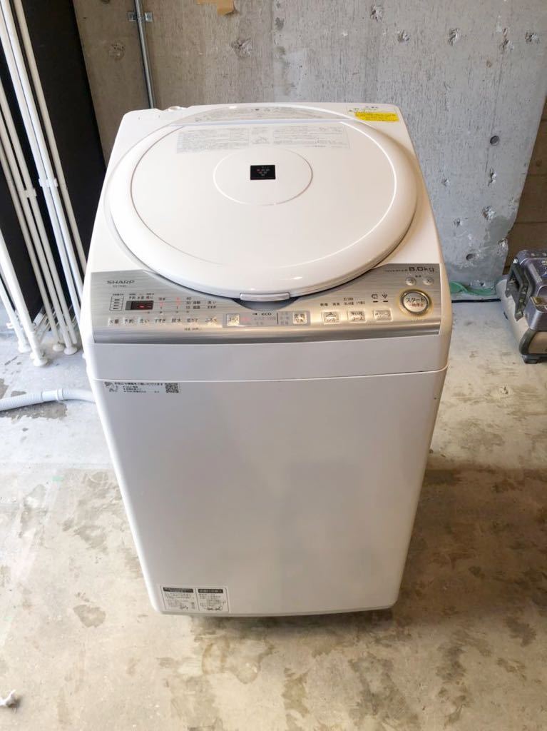 シャープ ES-TX8C-W タテ型洗濯乾燥機の画像1