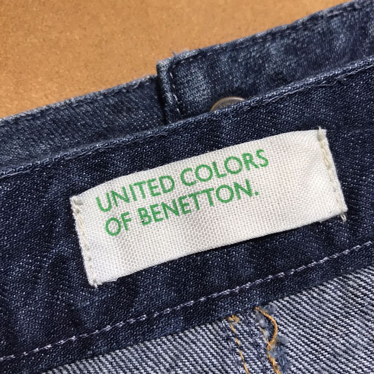 ベネトン デニムスカート UNITED COLORS OF BENETTON ダメージ加工 ヴィンテージ ビンテージ スカート_画像3