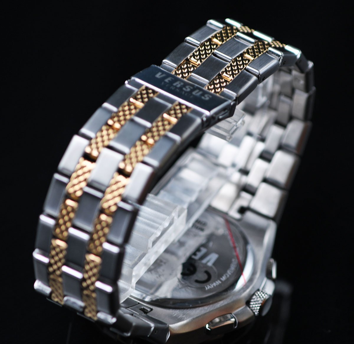 ヴェルサーチVERSACE ヴェルサスVERSUSヴェルサーチェ50m防水 クロノグラフ 腕時計 イタリアン 日本未発売 メンズ(ヴェルサーチ