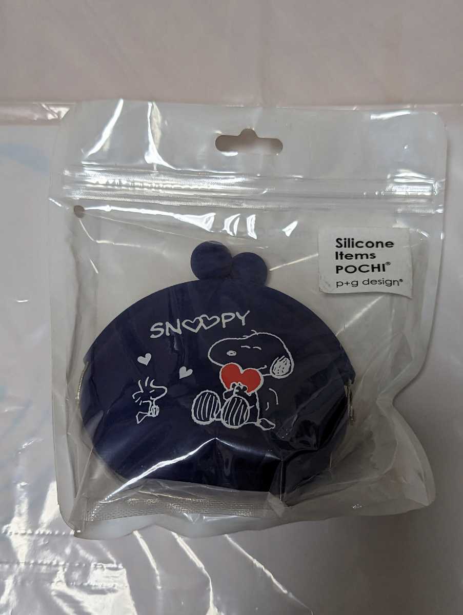 [ Snoopy ]SNOOPY силикон производства камыш .. нераспечатанный не использовался 1 шт POCHI Heart Heart POCHI кошелек для мелочи .pochi Snoopy 