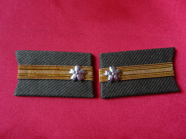 大日本帝国海軍陸戦隊「少尉」襟章（現代日本製・海軍第三種軍装・襟章・第3種軍装・海軍襟章・海軍階級章）の画像1