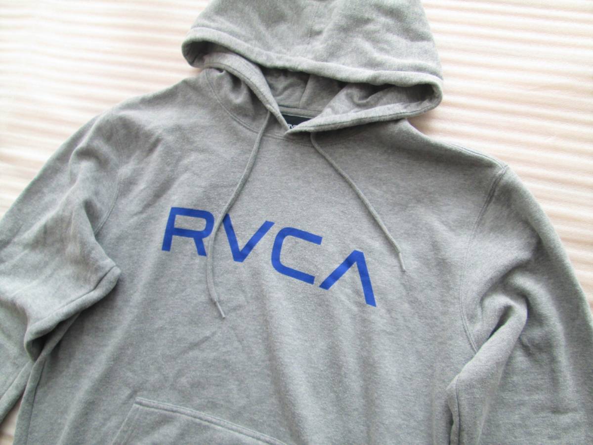 【未使用】RVCA ルーカ ◆ Mサイズ 裏起毛 グレー色 パーカー ◆ プルオーバー パーカー_画像2