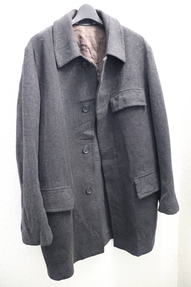 即決 2000AW Martin Margiela マルタンマルジェラ ⑩ 本人期 00AW Archive フラップポケット メルトンウールコート カーコート メンズ 48_画像5