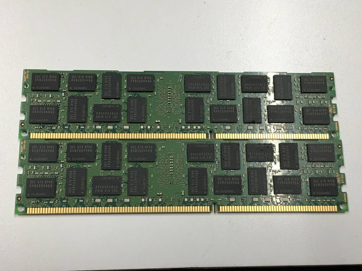 B1954)SAMSUNG 8GB 2Rx4 PC3L-12800R 中古動作品2枚＝16GB ＊サーバー用_画像3