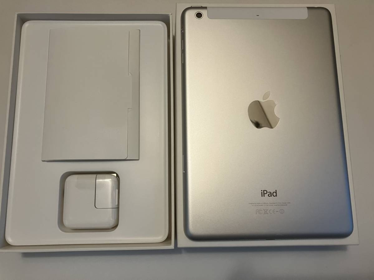 iPad mini 2 Retinaディスプレイ Wi-Fi + Cellular 128GB シルバー SIMフリー アップルストア購入 アメリカ版