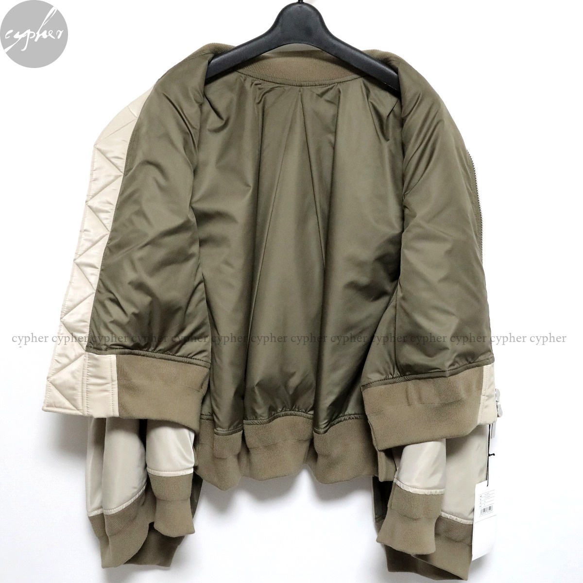 新品 22SS Sacai ナイロン ツイル ミックス ケープ ベージュ サカイ
