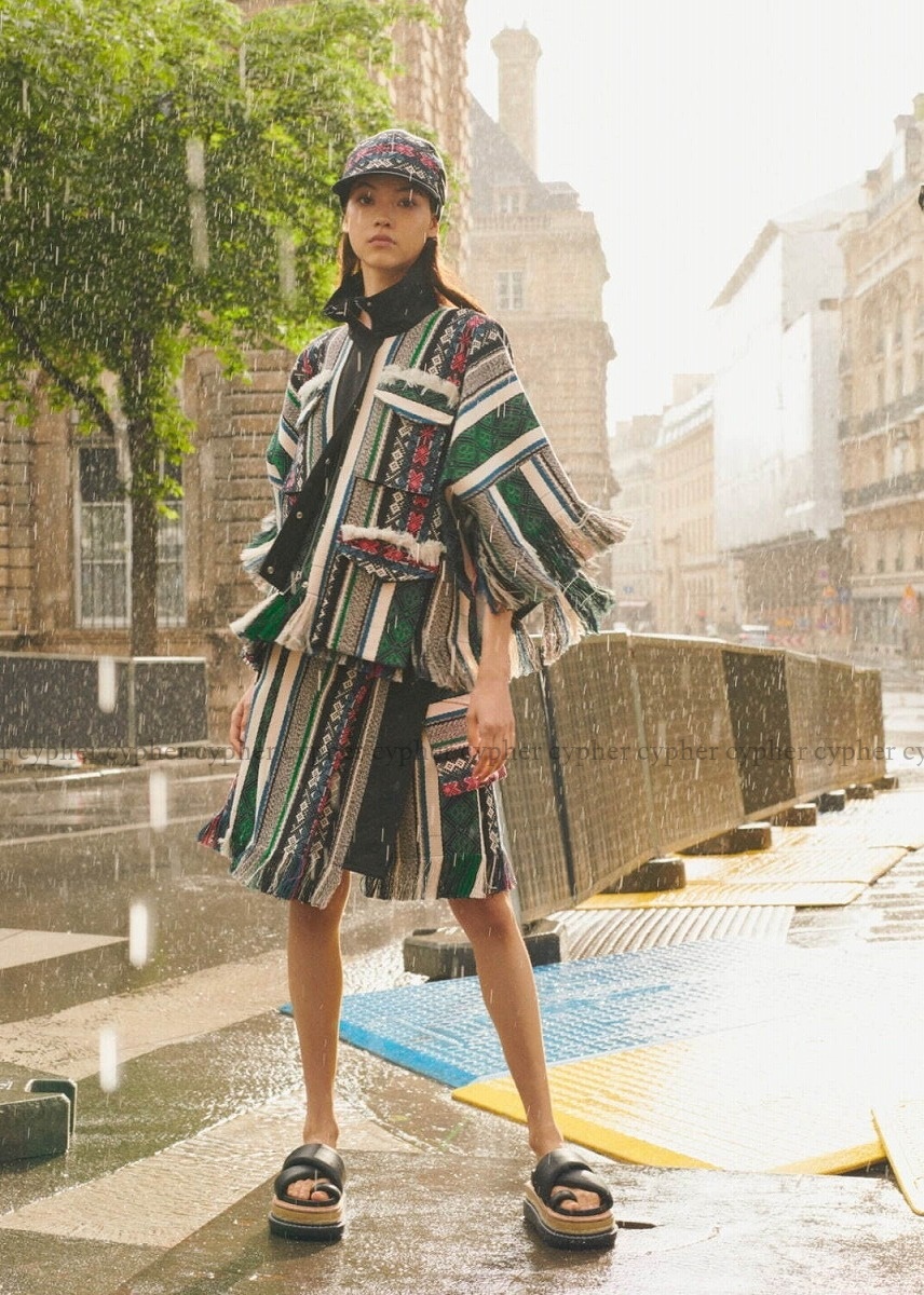 2 新品 22SS sacai ラグ ジャガード ブルゾン サカイ RUG ジャカード