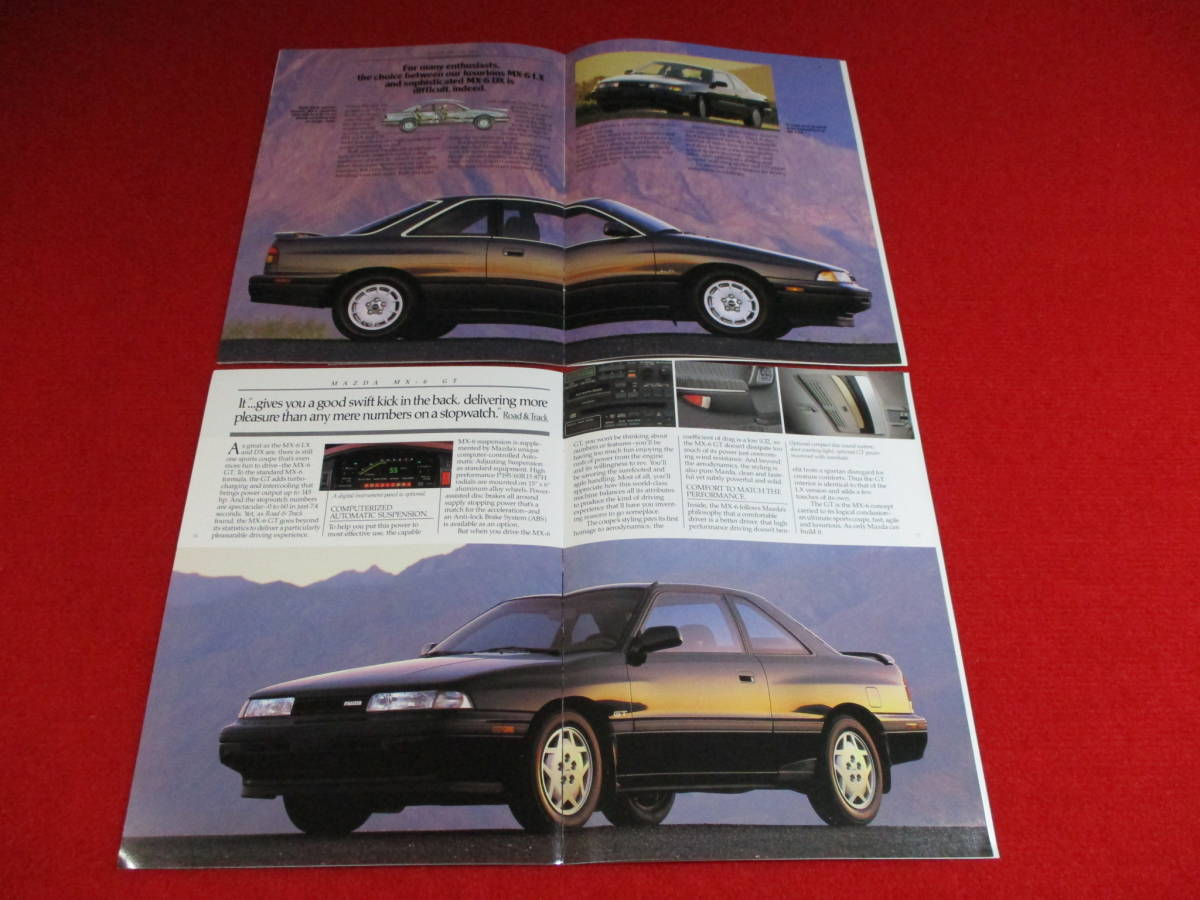 * MAZDA MX-6 left hand drive 1988 89 Showa era 63 64 catalog 2 set *