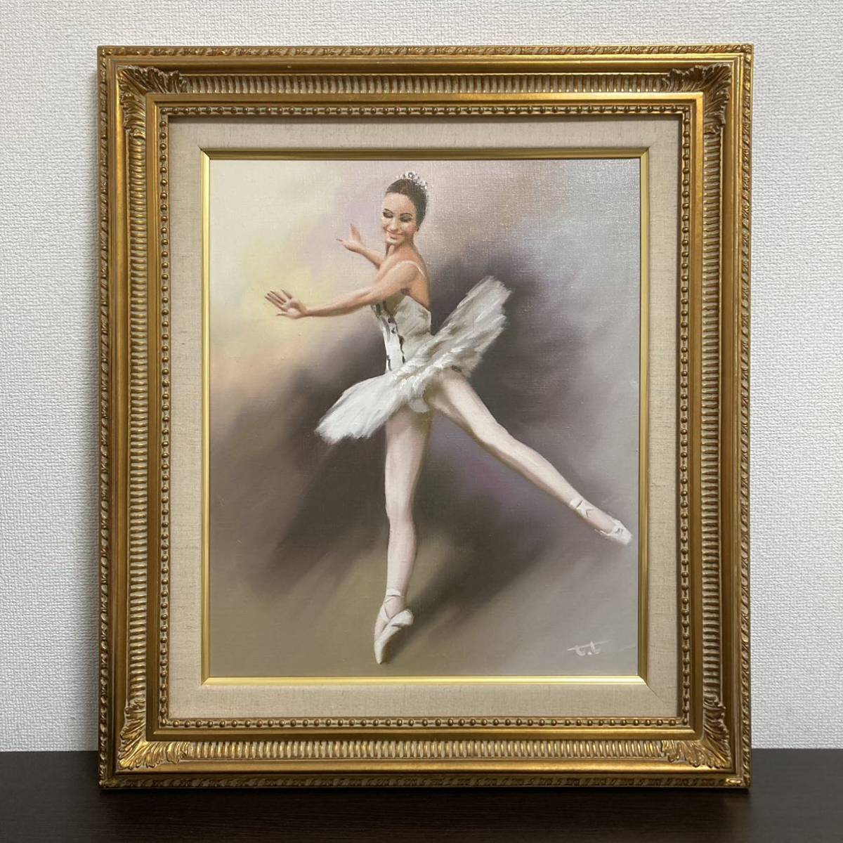 真作保証】谷崎勉「バレリーナ」油彩8号 額装品 美人 絵画 | verdadcre.com