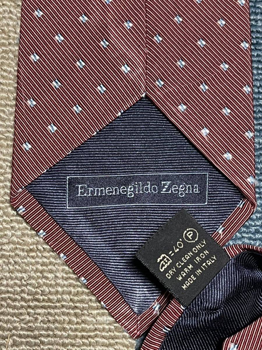 美品 ″Ermenegildo Zegna″ エルメネジルドゼニア ドット ブランドネクタイ 212085_画像3