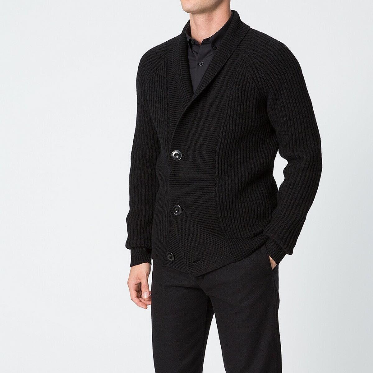 ユニクロ UNIQLO AND LEMAIRE ラムショールカラーカーディガン ユニクロ UNIQLO AND LEMAIRE ラムショールカラーカーディガン