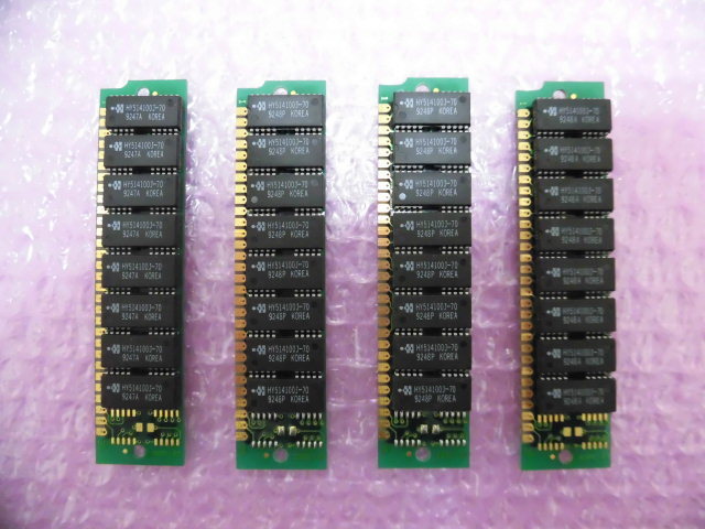 HYNIX (GT-3009) 30pin FPM SIMM 4MB 70ns *4 sheets set ( total 16MB) operation no check goods *