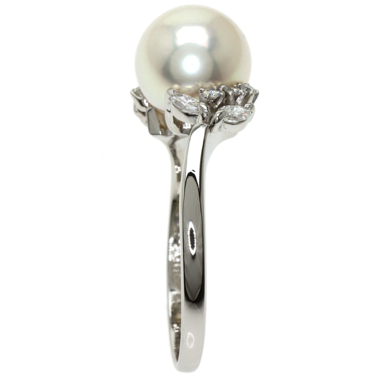 MIKIMOTO ミキモト パール 真珠 ダイヤモンド リング・指輪 プラチナ