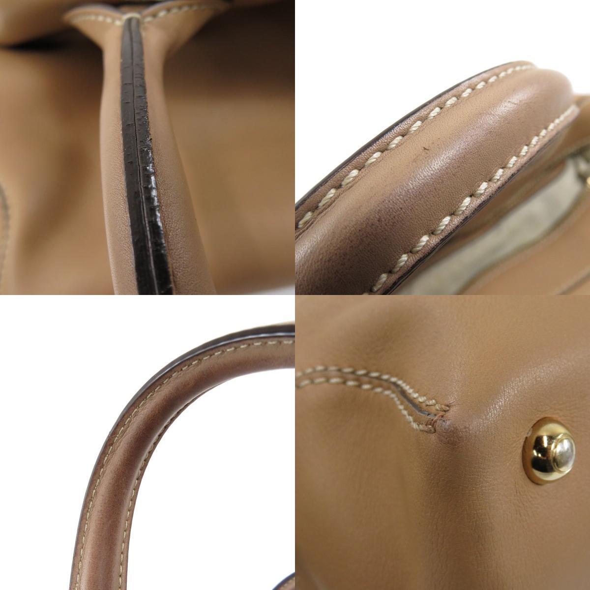TODS トッズ 2WAY ハンドバッグ カーフ レディース 中古_画像9