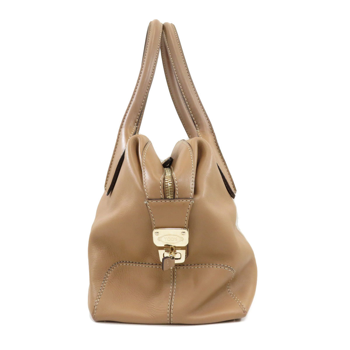 TODS トッズ 2WAY ハンドバッグ カーフ レディース 中古_画像3