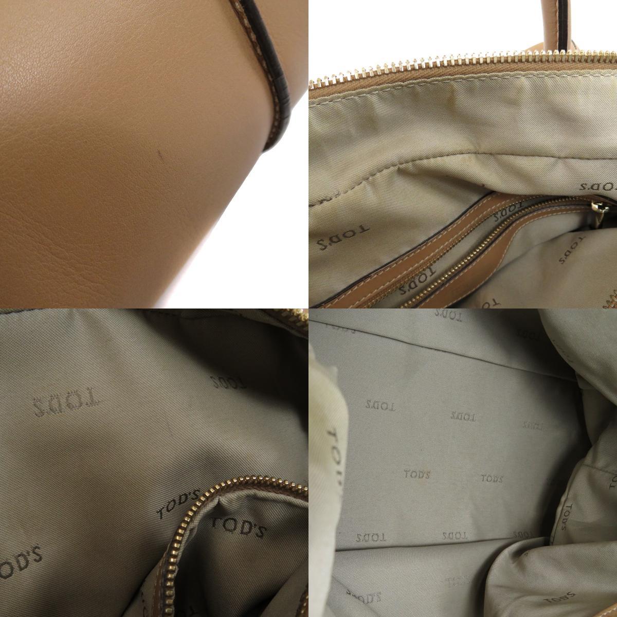 TODS トッズ 2WAY ハンドバッグ カーフ レディース 中古_画像7