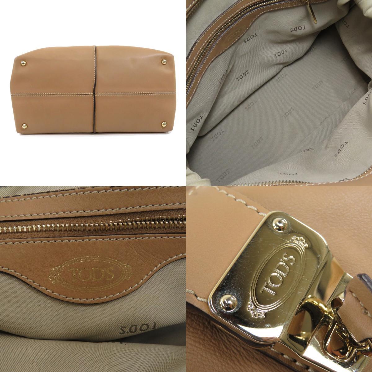 TODS トッズ 2WAY ハンドバッグ カーフ レディース 中古_画像4