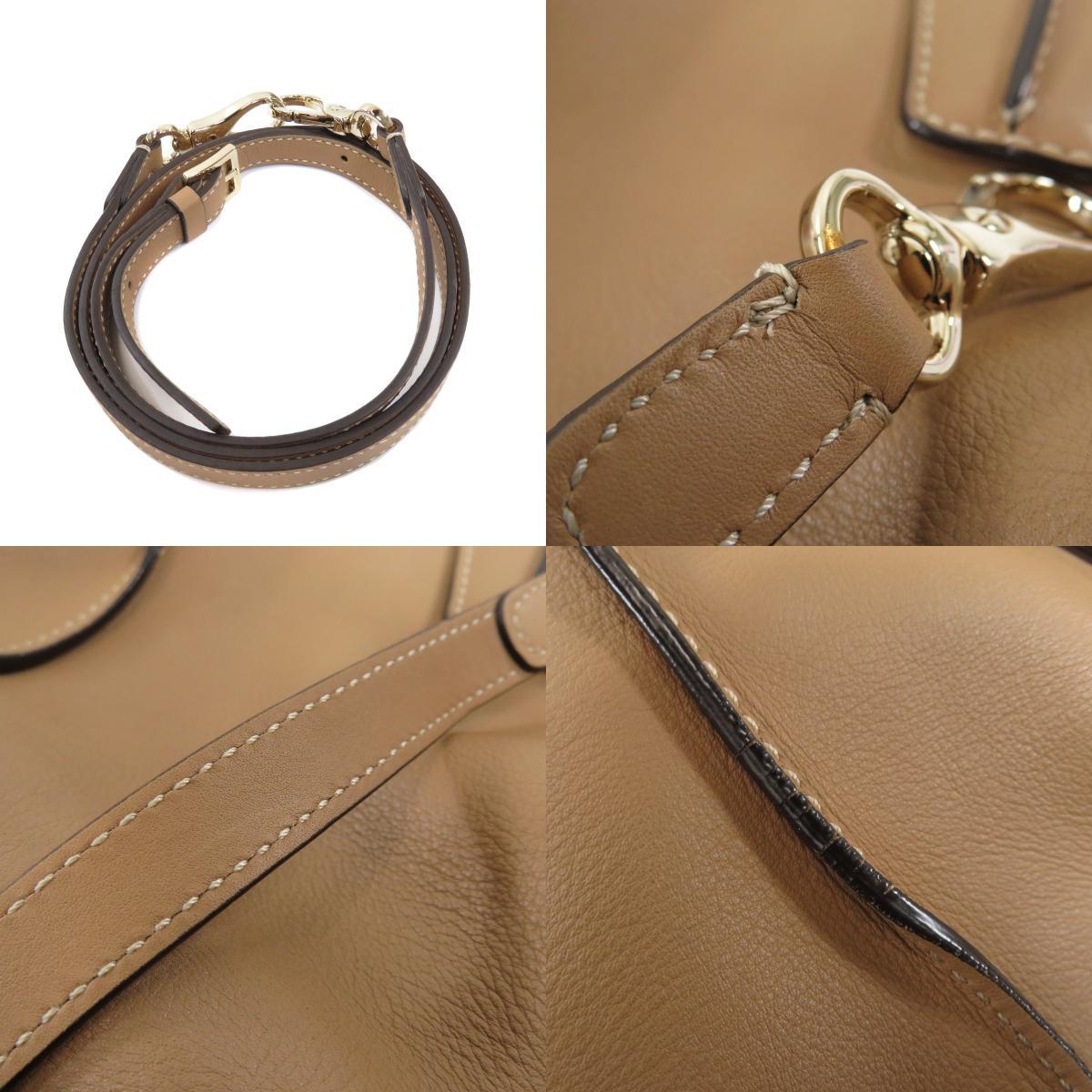 TODS トッズ 2WAY ハンドバッグ カーフ レディース 中古_画像5