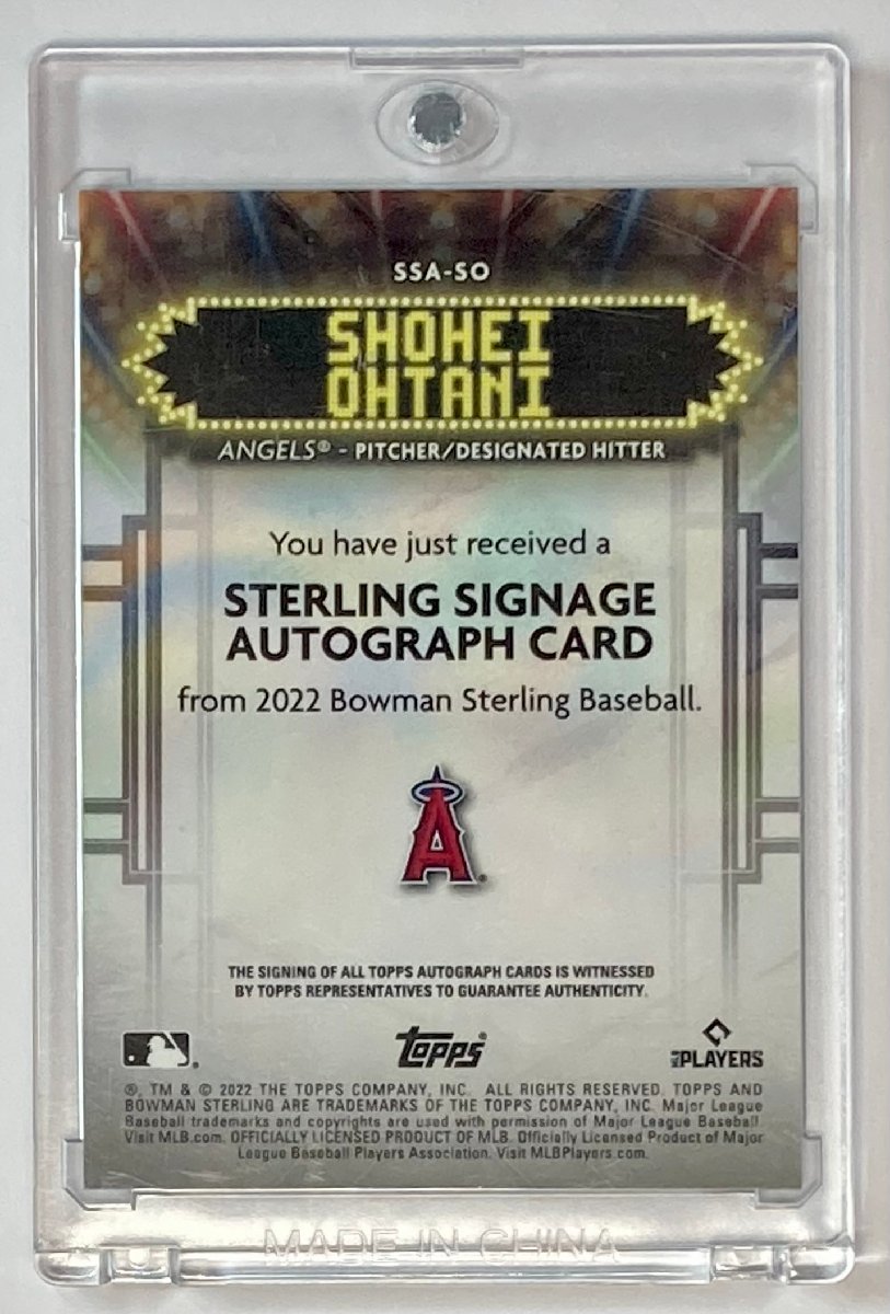 【99枚限定】大谷翔平直書きサイン 2022 Bowman Sterling Sterling Signage Ref Auto_画像2