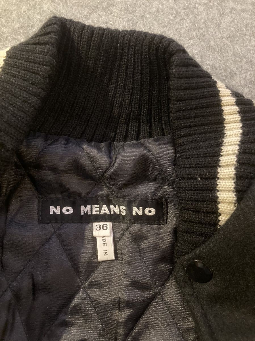 激レア! NO MEANS NO スカル骨チェーンステッチ刺繍 13日の金曜日