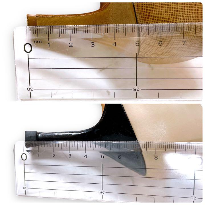 フェラガモ パンプス ハイヒール 黒 黄土色 2足セット 5 22.5 23