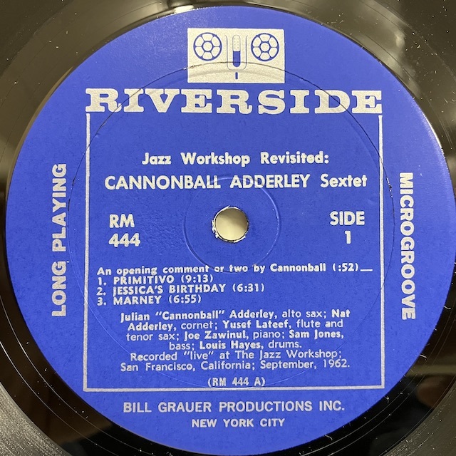●即決LP Cannonball Adderley / Jazz Workshop Revisited j35154 米オリジナル、Rm規格青銀Dg(片溝にも見えますが) Mono _画像3
