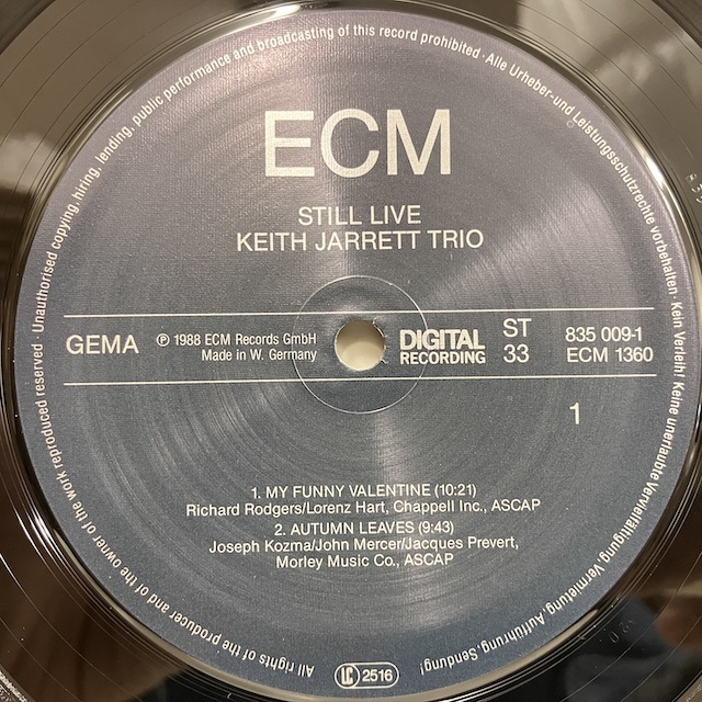 ●即決LP Keith Jarrett / Still Live ej2829 独オリジナル キース・ジャレット GER ECM 2lp_画像3