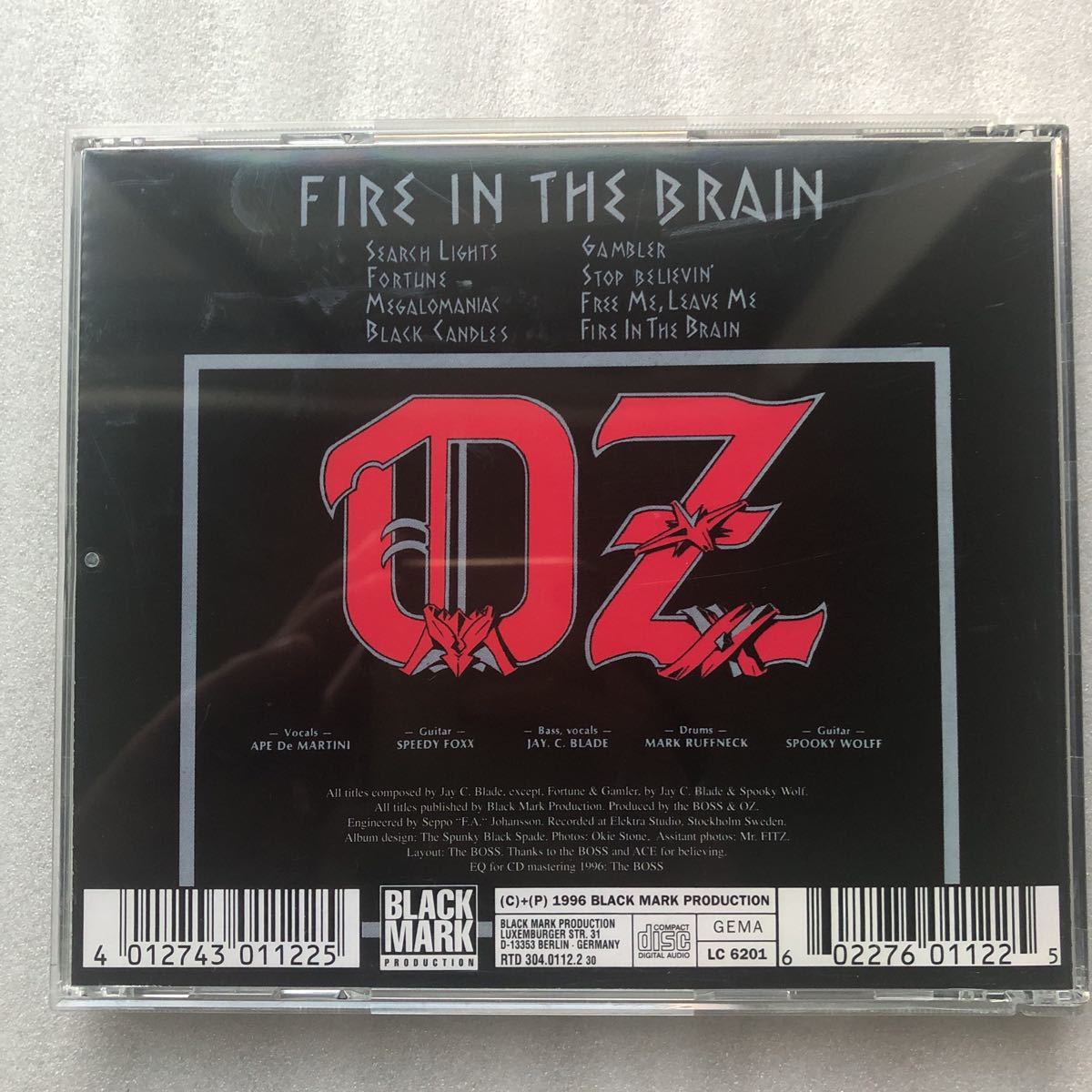 【北欧メタル特集】OZ (METAL) FIRE IN THE BRAIN 北欧メタル 中古 輸入盤 CD レア物 他多数出品中_画像3