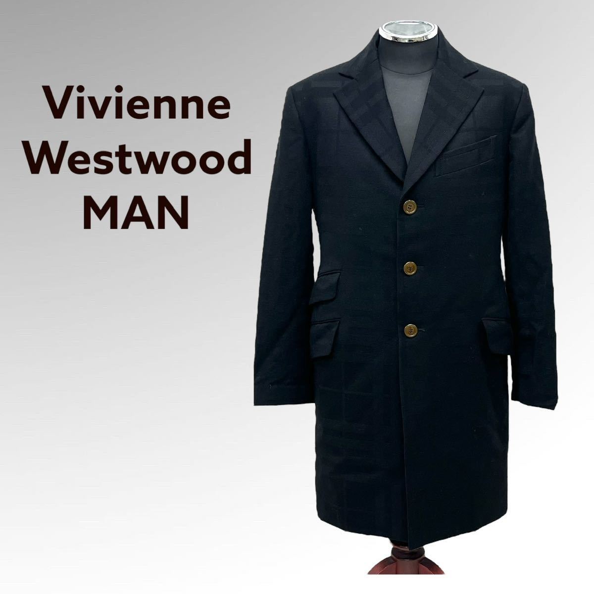 Vivienne Westwood MAN ヴィヴィアンウエストウッドマン ウール シャドーチェック チェスターコート メンズ 289061 4004