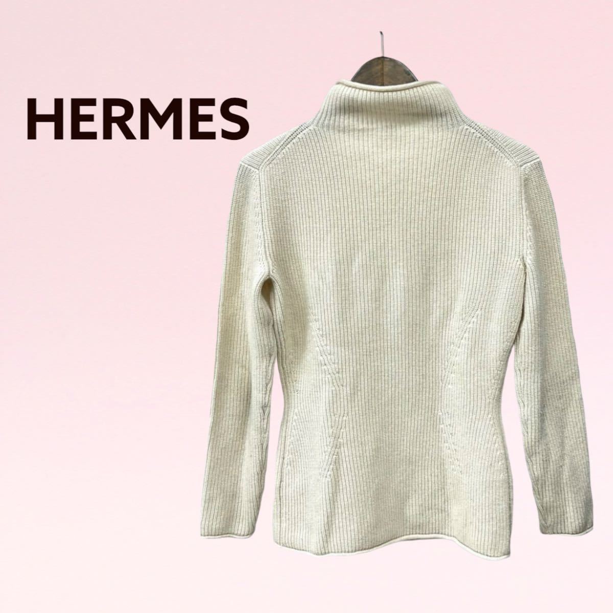 HERMES エルメス 21aw カシミヤ100% ハイネック 長袖 ニット セーター レディース