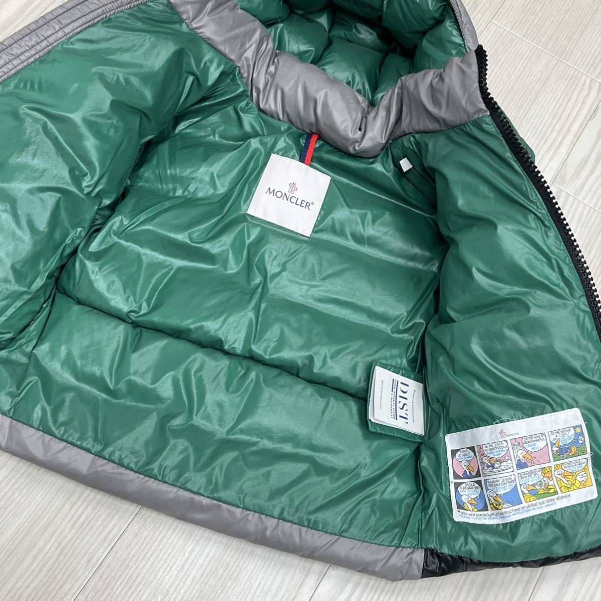 国内正規品 MONCLER モンクレール FEBREGE ファベルジェ ロゴプリント 袖ライン ナイロン フード付ダウンジャケット キッズ 41312-05-68950_画像5