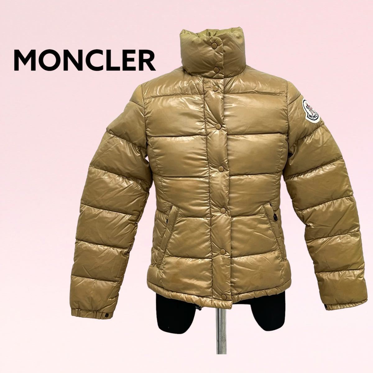 国内正規品 MONCLER モンクレール CLAIRE クレア ビッグワッペン ナイロン ダウンジャケット レディース 46313-60-68950