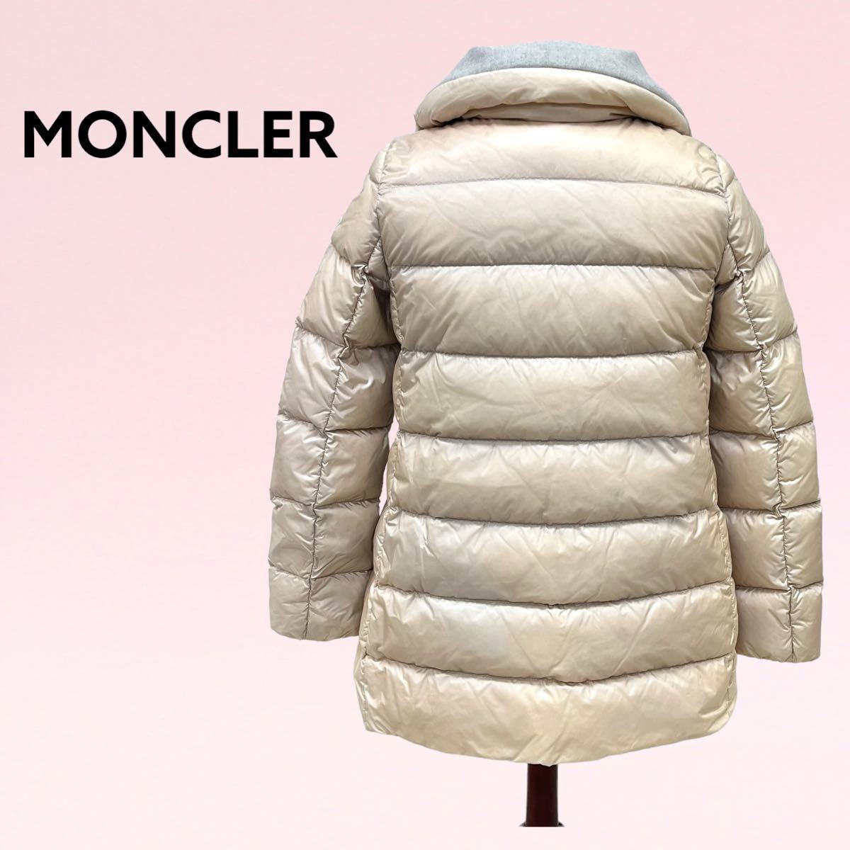 国内正規品 MONCLER モンクレール TORCYN トルシン 袖ワッペン 襟ウールカシミヤ ナイロン ダウンコート レディース 46833-45-53048_画像2