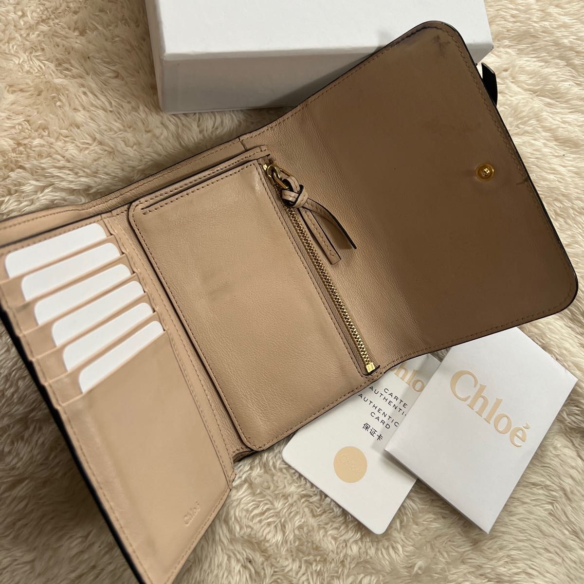 Chloe 三つ折財布 アビー グレージュ 軍派遣 レディース | yoppen.cl