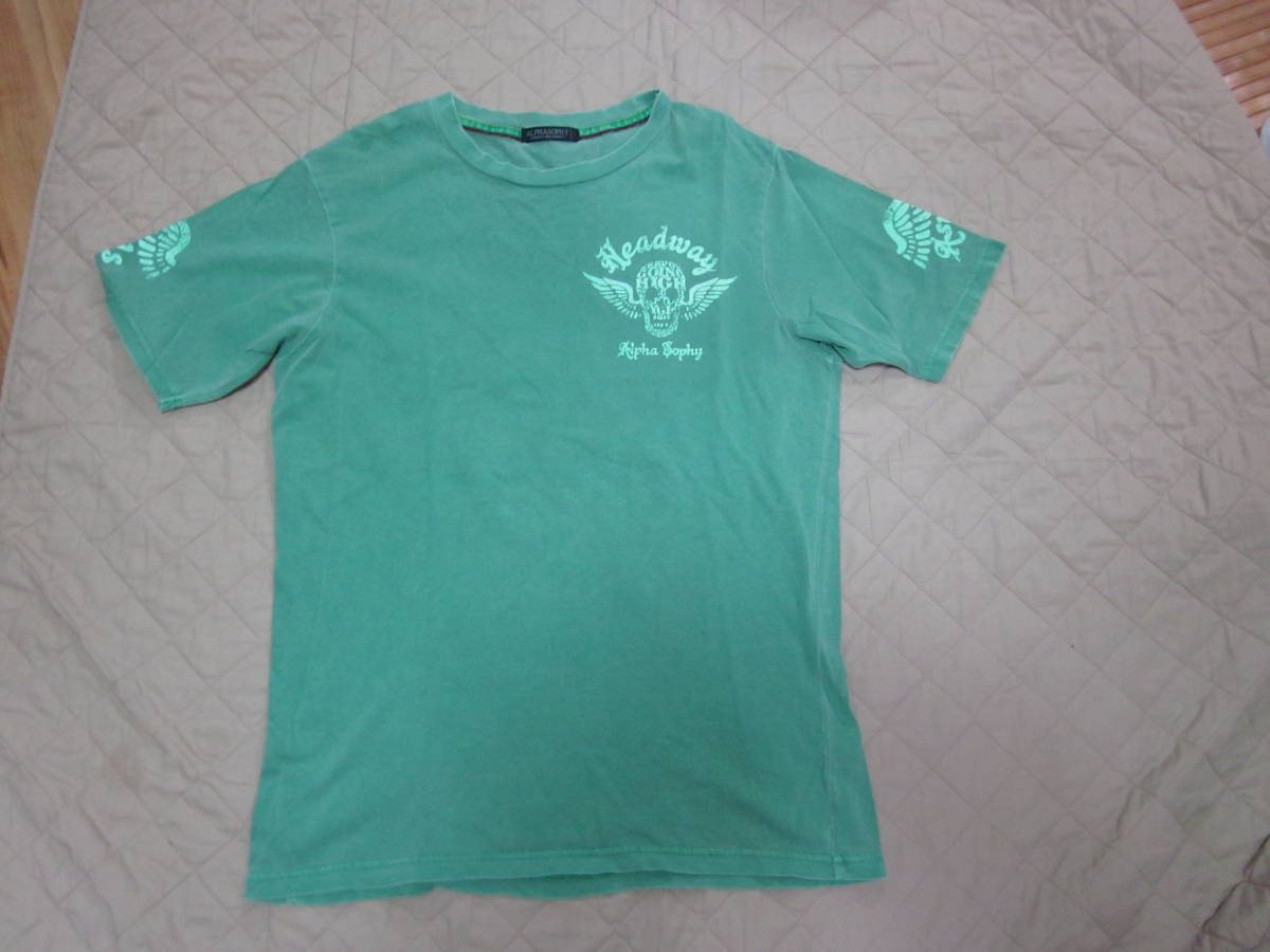 ALPHASOPHY～アルファソフィ グリーンのメンズ半袖Tシャツ Mサイズ