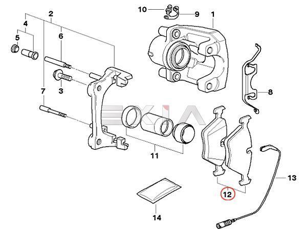 BMW E65 E66(1POTキャリパー用) フロント ブレーキパッド 左右セット 735i 740i 745i 750i 760i 745Li 750Li 760Li 34116794918_画像2