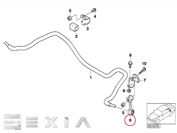 BMW E46 リア スタビライザー ペンドラムサポート(スタビリンク) 左右セット 318i 320i 323i 325i 328i 330i 33551094619_画像2