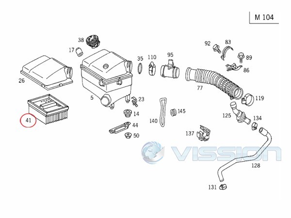 ベンツ W638 エアフィルター V230 V280 6380900151_画像2
