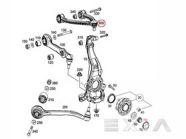 Benz ベンツ W222 S300 S400 S600 フロント コントロールアーム アッパーアーム 左右セット 2223300507 2223300607_画像2