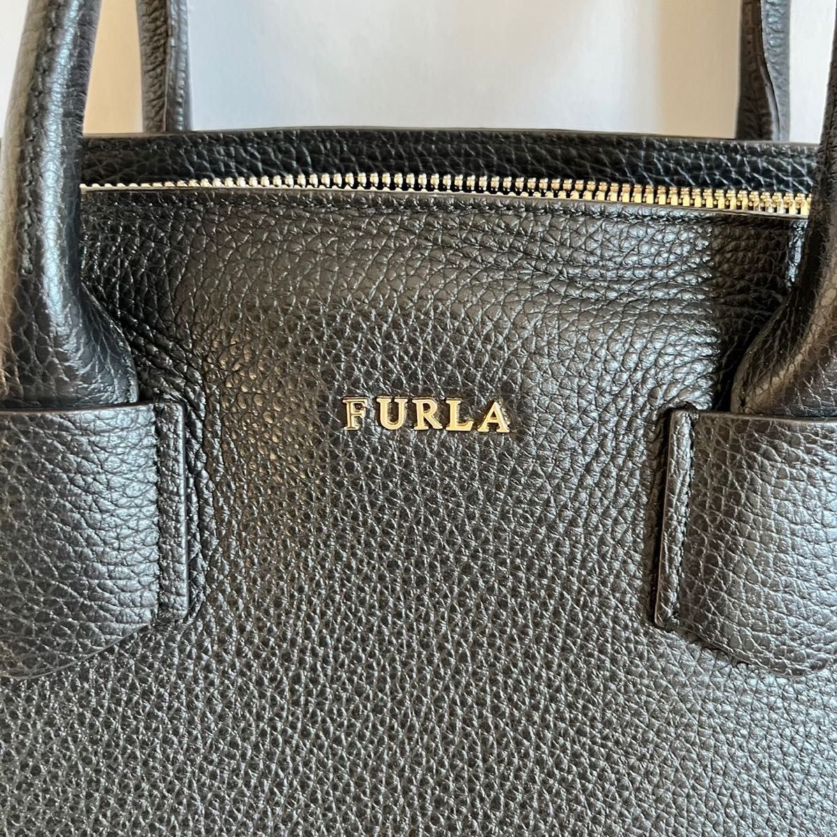 【大人気】FURLA フルラ　バッグ　ショルダー　ブラックA4 ビジネス　就活 トートバッグ 大容量