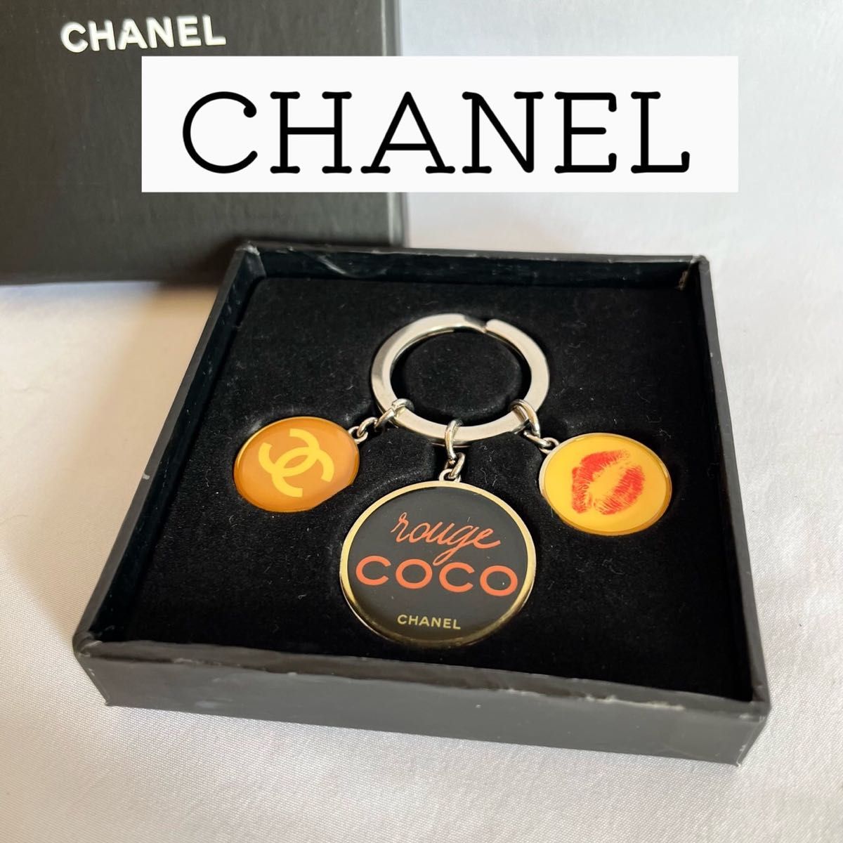 【大人気　激安】CHANEL シャネル　キーリング　キーホルダー　チャーム COCO 箱付き シャネルキーホルダー ロゴマーク