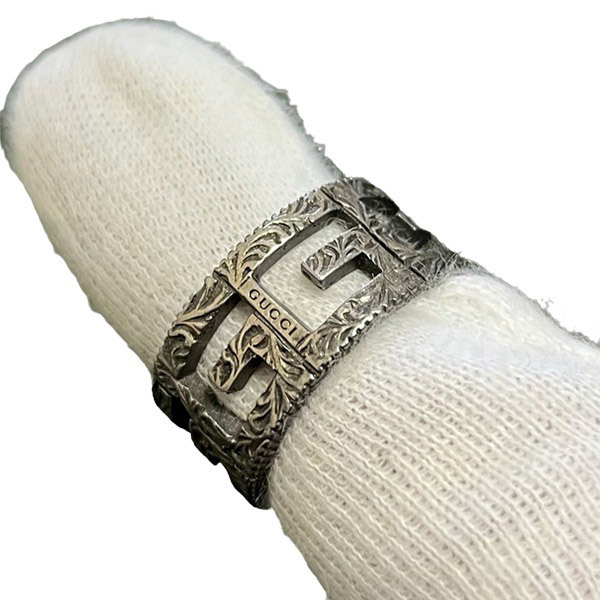 ヤフオク! - 【新品】GUCCI GG ロゴ シルバー リング 刻印 20...
