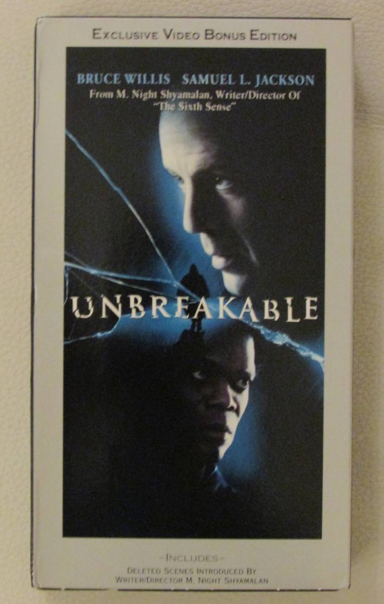 UNBREAKABLE　VHS　ブルース・ウィリス