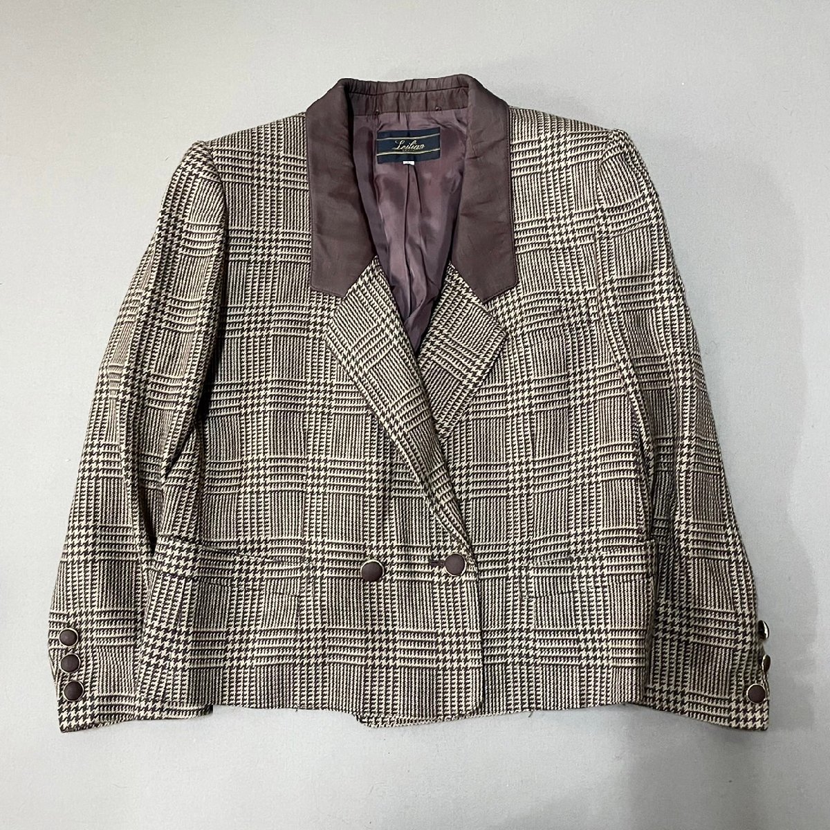 Leilian レリアン スーツ セットアップ ジャケット スカート 総柄-